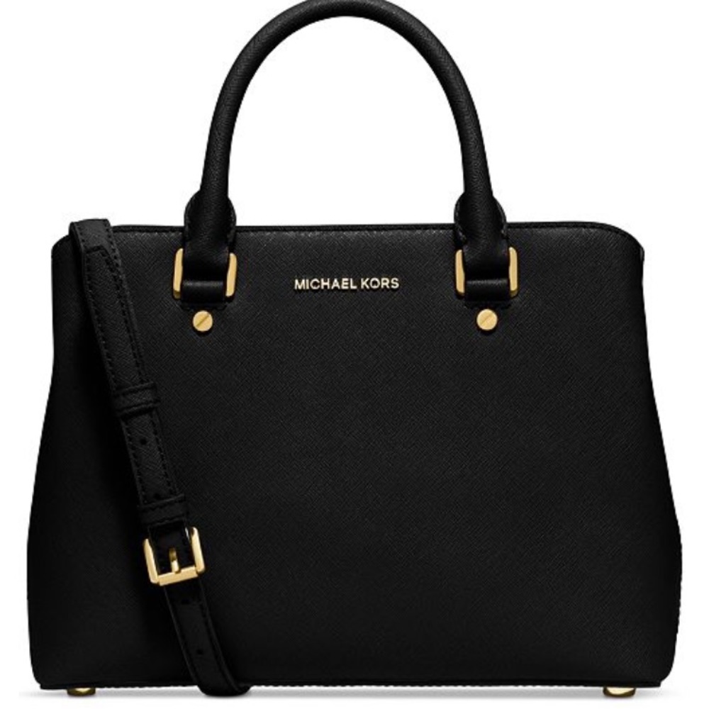 NWT Black Michael Savannah Satchel